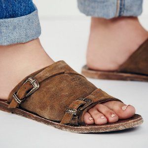 Free People Desperado Suede Slides Sandals sz 39